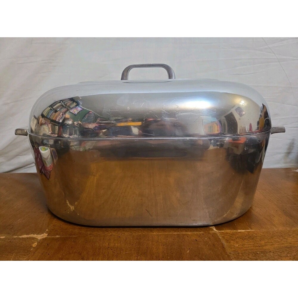 VTG Wagner Ware Sidney -O- Magnalite Extra Large 17 qt  Roaster 4269 Lud & Tray